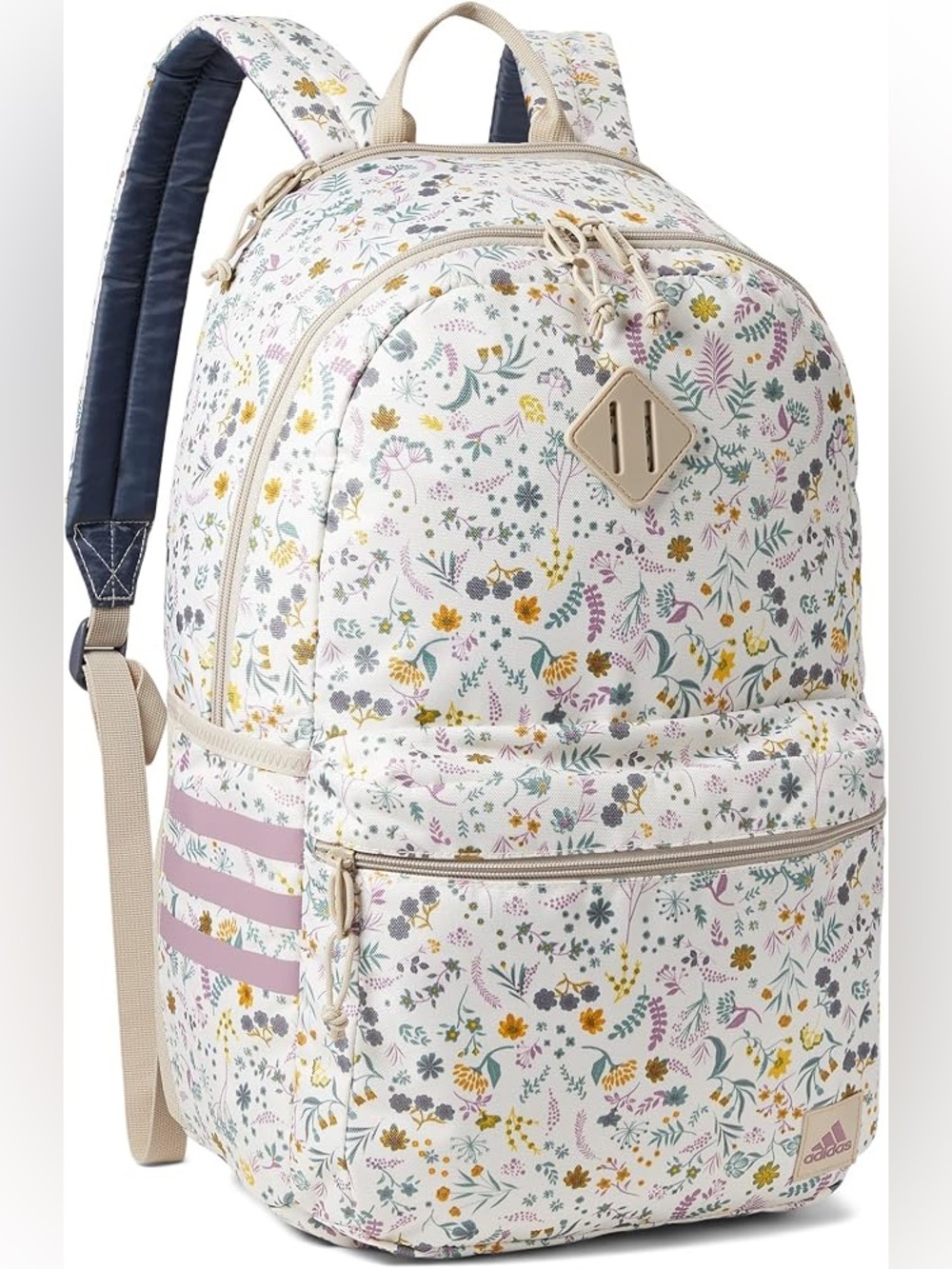 Adidas Classic 3S Stripe Woodland Floral Backpack 5.0 Laptop Sleeve - Picture 10 of 16
